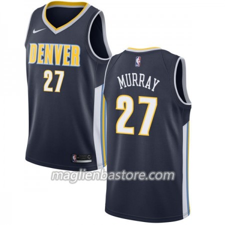 Maglia NBA Denver Nuggets Jamal Murray 27 Nike 2017-18 Navy Swingman - Uomo